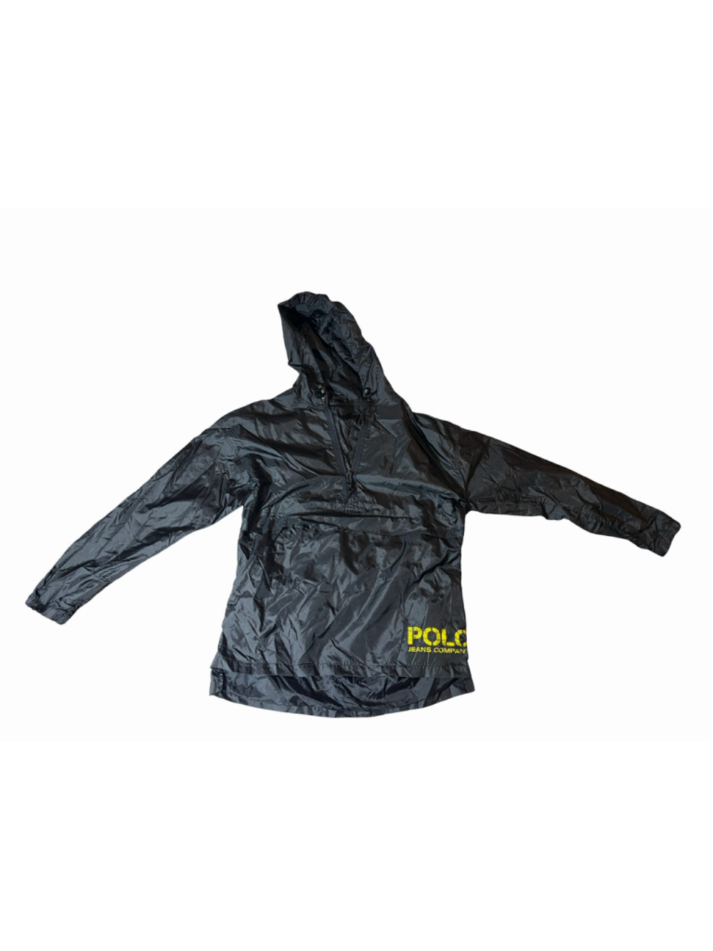 Vintage Polo Jeans Co. Ralph Lauren Black Yellow Logo Anorak Jacket Men’s M